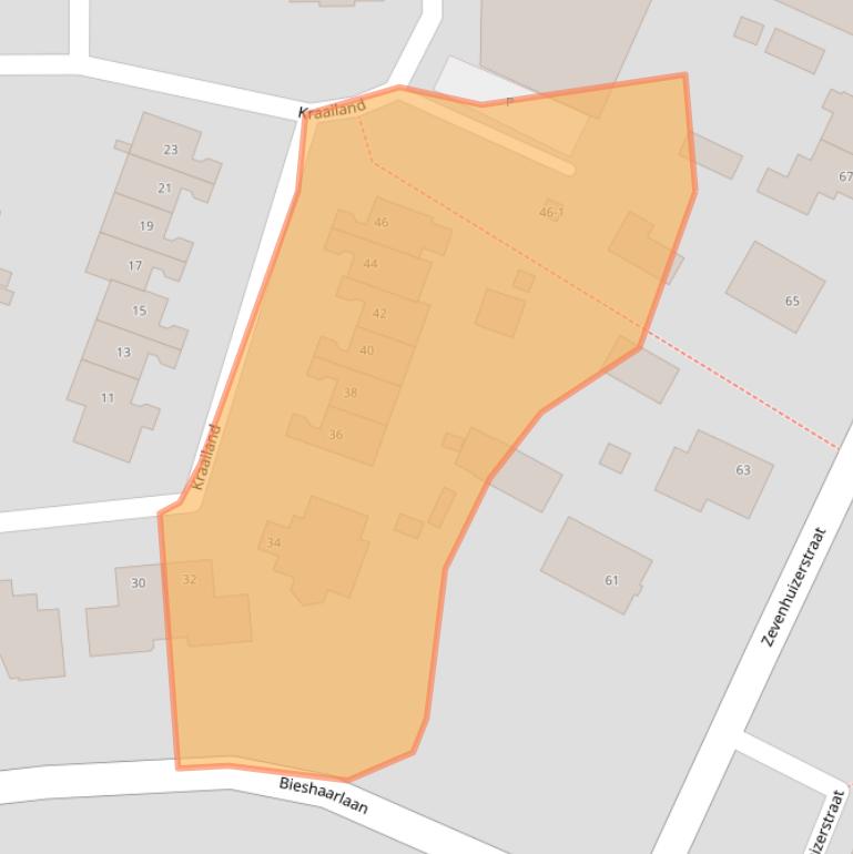 Kaart van postcodegebied 3828HT.