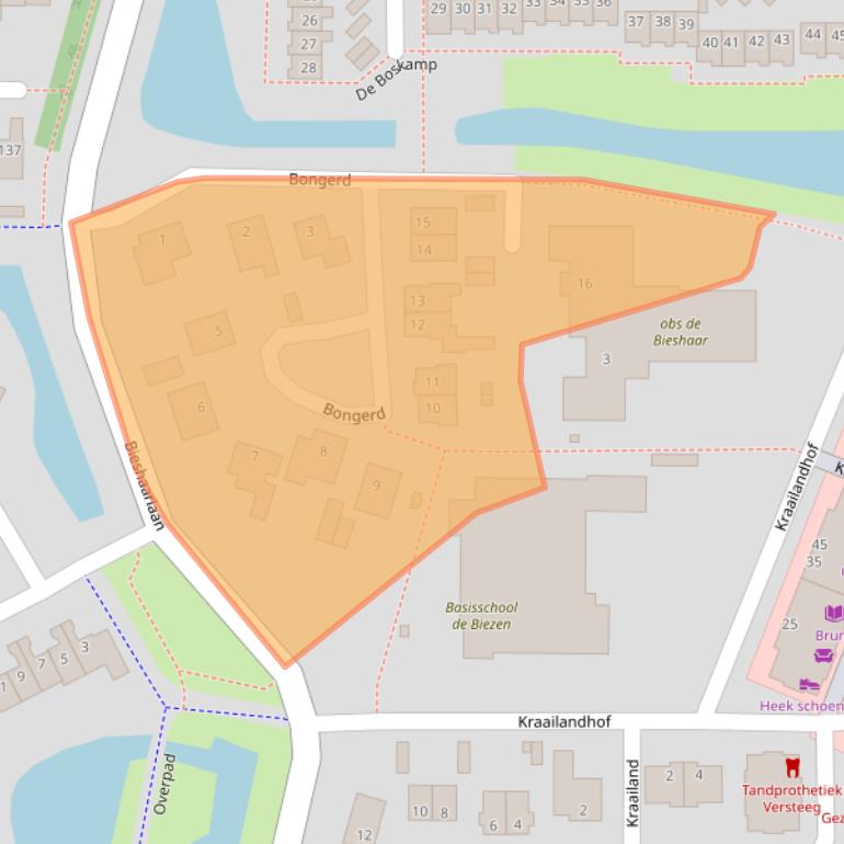 Kaart van postcodegebied 3828HW.