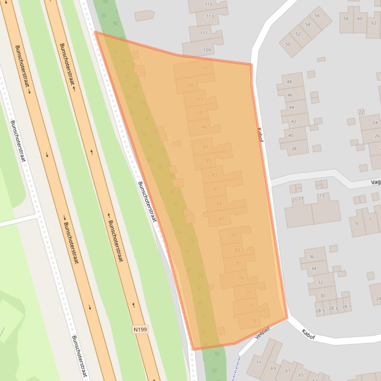 Kaart van postcodegebied 3828JC.