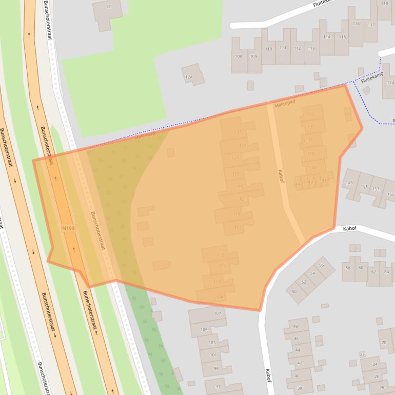 Kaart van postcodegebied 3828JD.