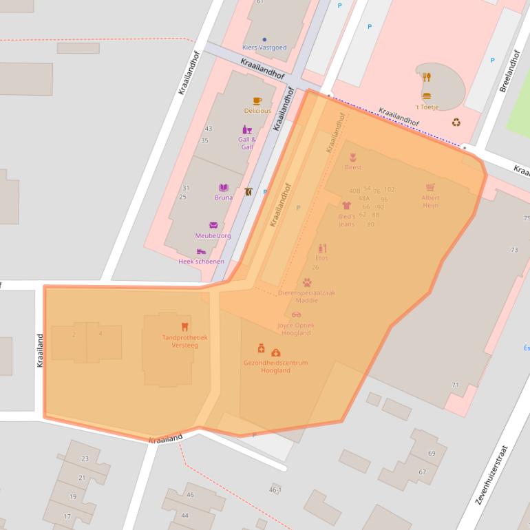 Kaart van postcodegebied 3828JM.