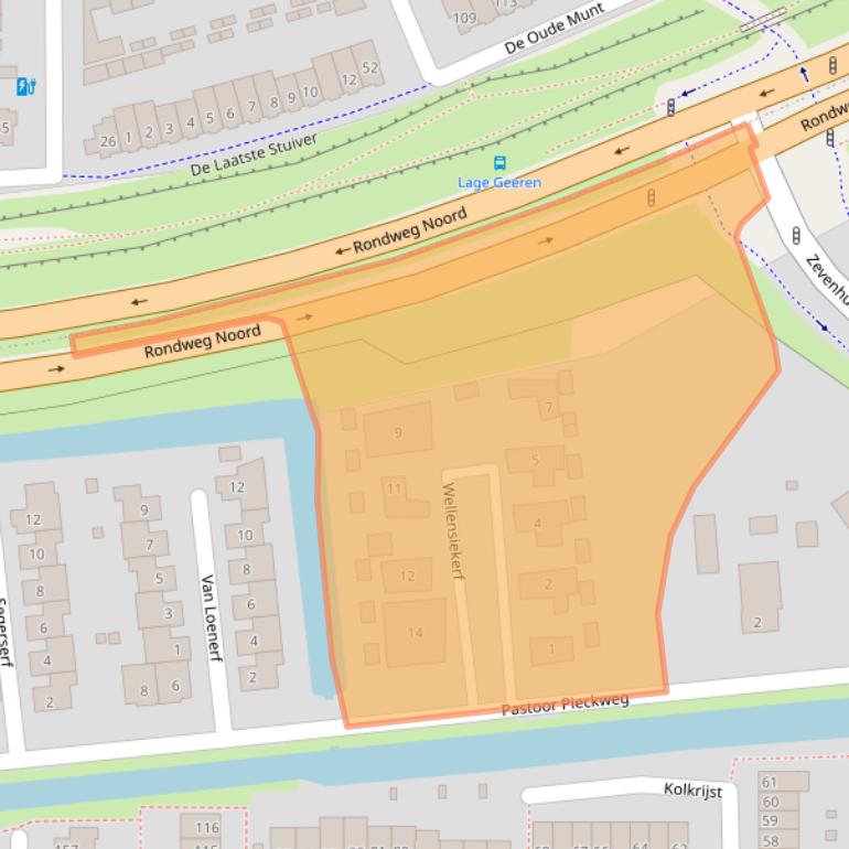 Kaart van postcodegebied 3828LA.