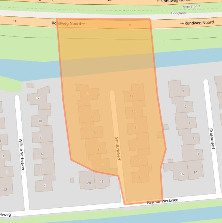 Kaart van postcodegebied 3828LE.