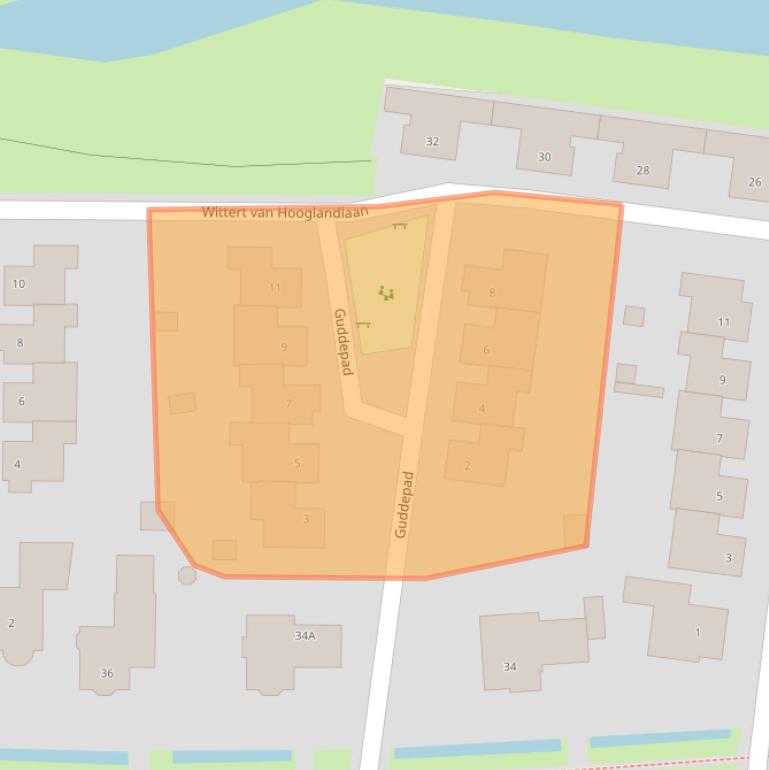 Kaart van postcodegebied 3828LL.