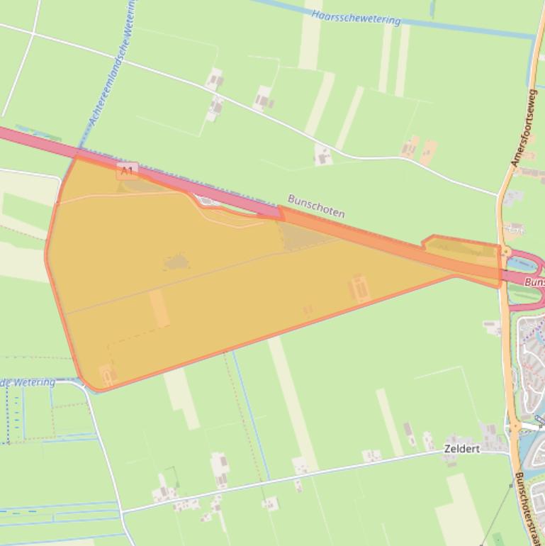 Kaart van postcodegebied 3828NL.