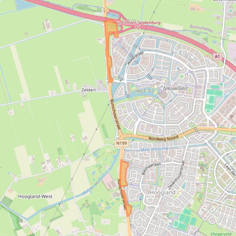 Kaart van postcodegebied 3828NN.