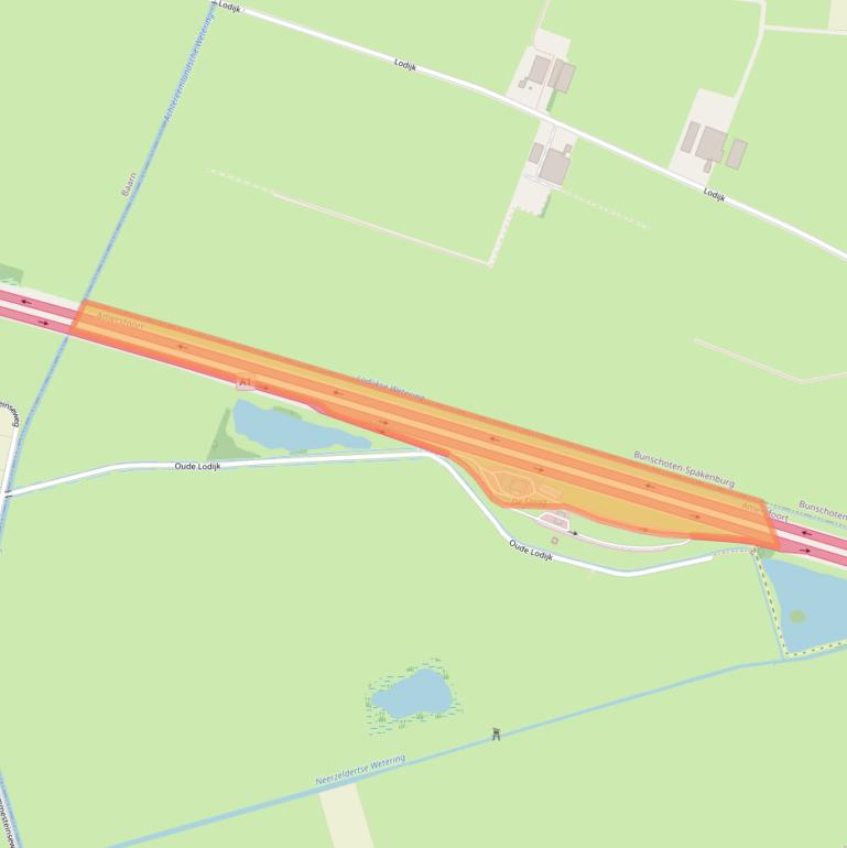 Kaart van postcodegebied 3828NZ.