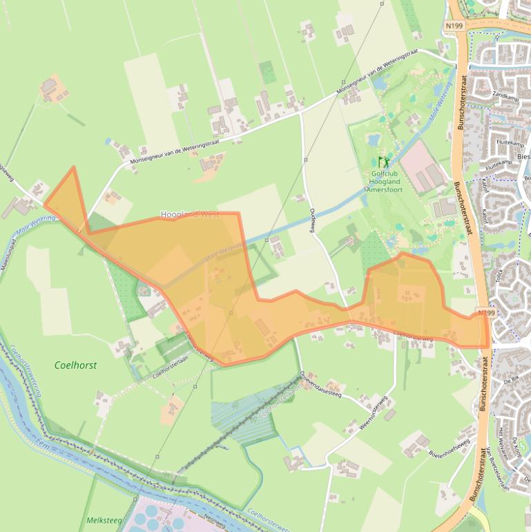 Kaart van postcodegebied 3828PB.