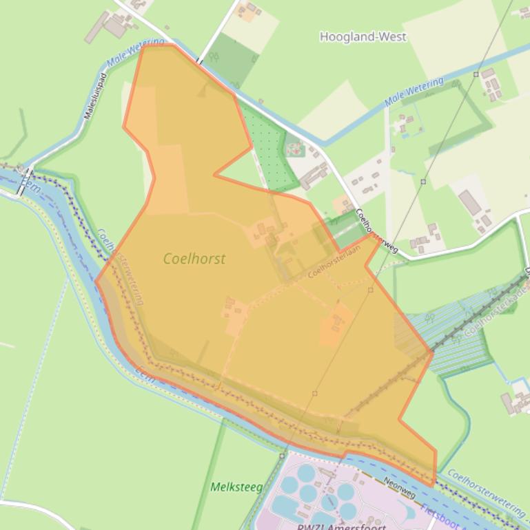Kaart van postcodegebied 3828PC.