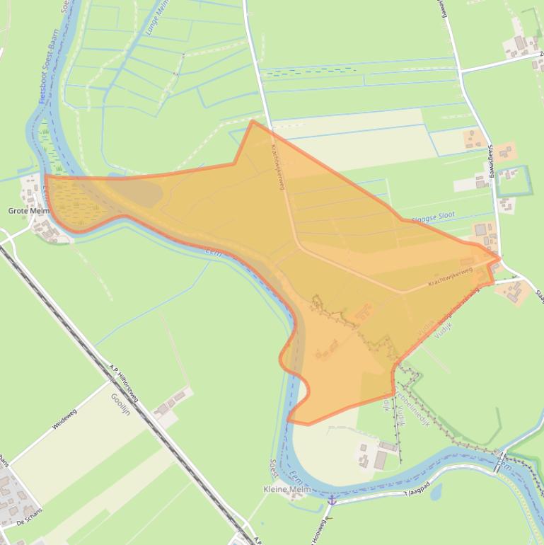 Kaart van postcodegebied 3828PM.