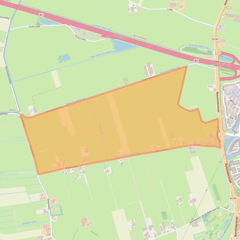 Kaart van postcodegebied 3828PP.