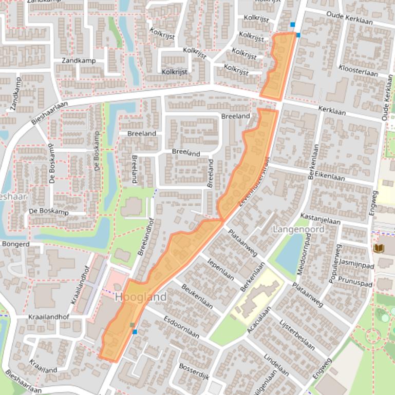Kaart van postcodegebied 3828PS.