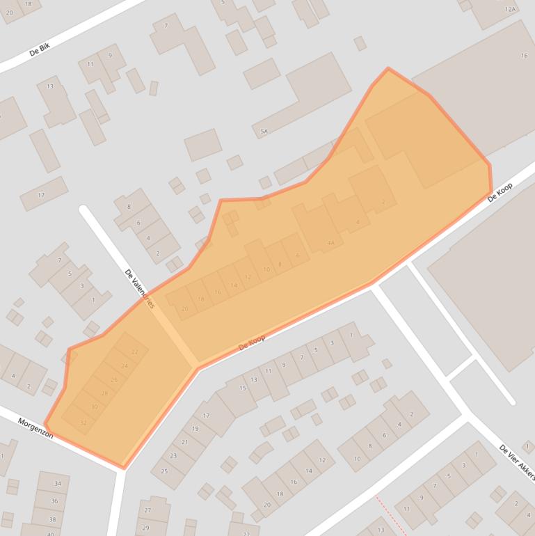 Kaart van postcodegebied 3828RG.