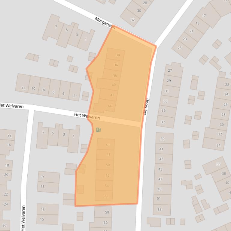 Kaart van postcodegebied 3828RH.