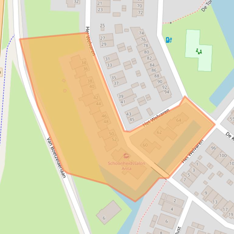 Kaart van postcodegebied 3828RS.