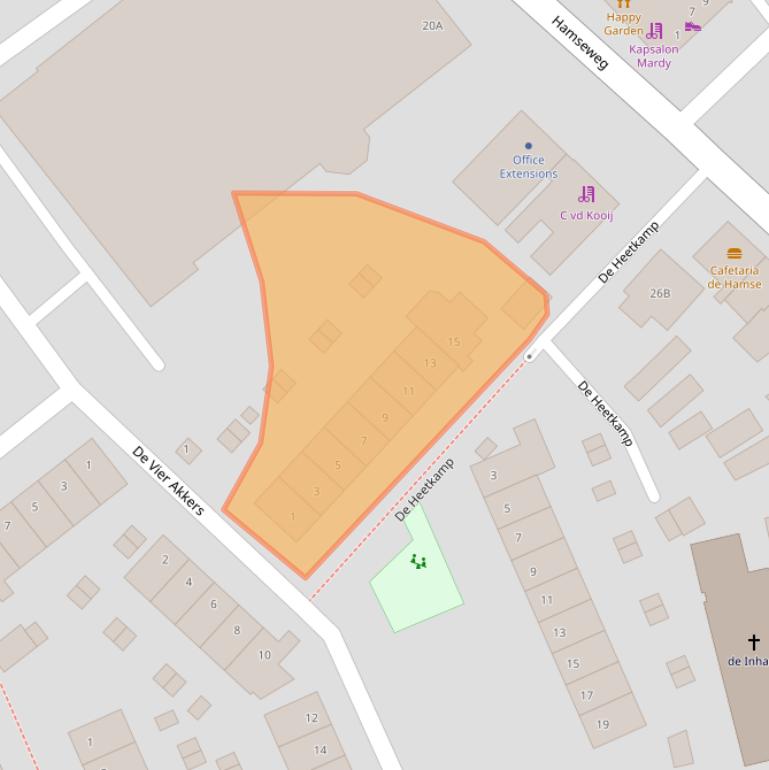 Kaart van postcodegebied 3828SB.