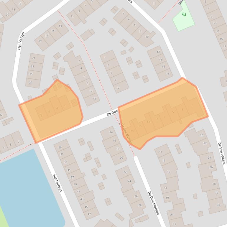 Kaart van postcodegebied 3828SG.