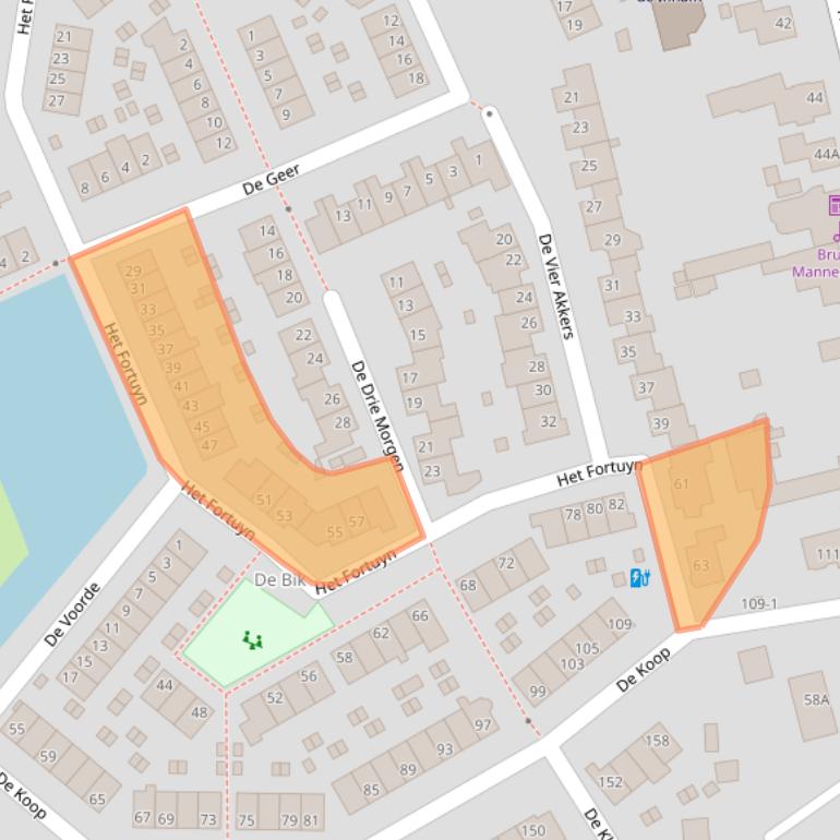 Kaart van postcodegebied 3828SV.