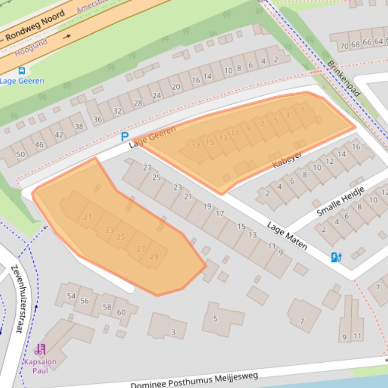 Kaart van postcodegebied 3828TB.