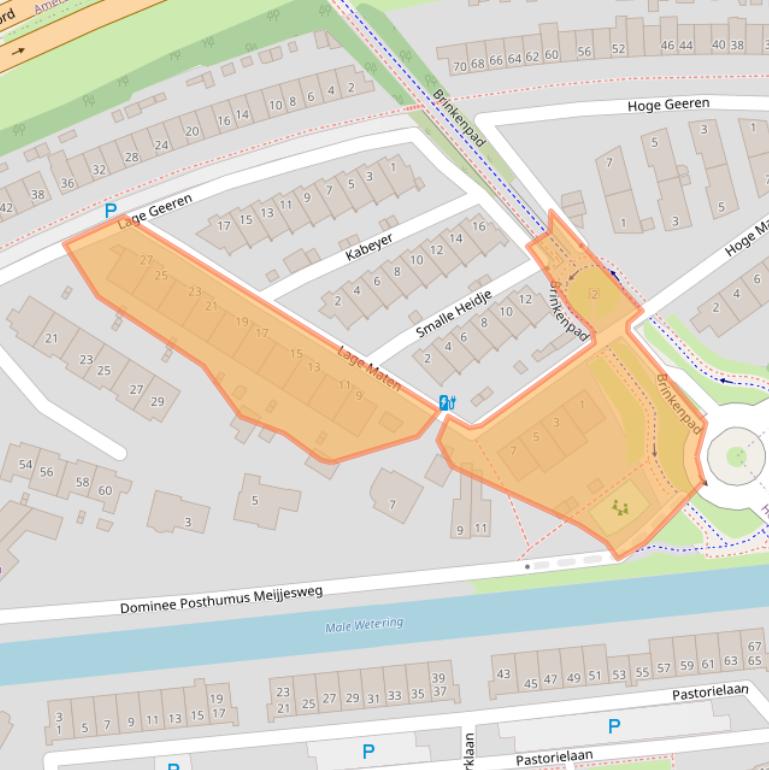 Kaart van postcodegebied 3828TC.