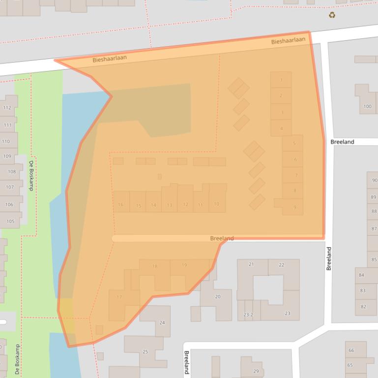 Kaart van postcodegebied 3828VA.