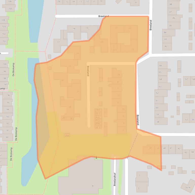 Kaart van postcodegebied 3828VB.