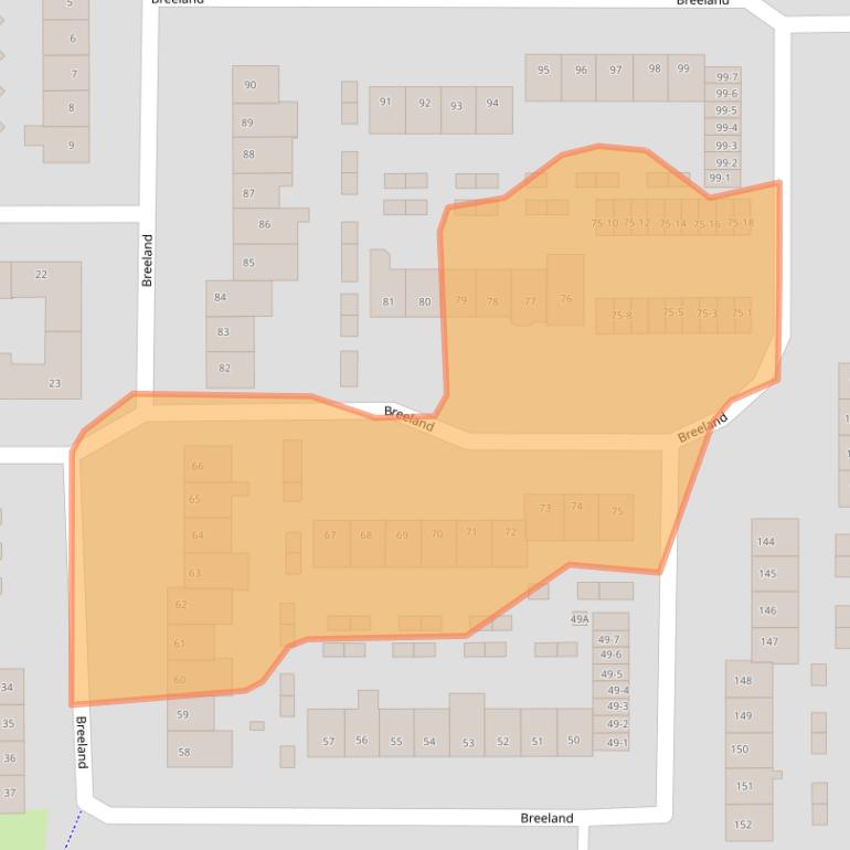 Kaart van postcodegebied 3828VD.