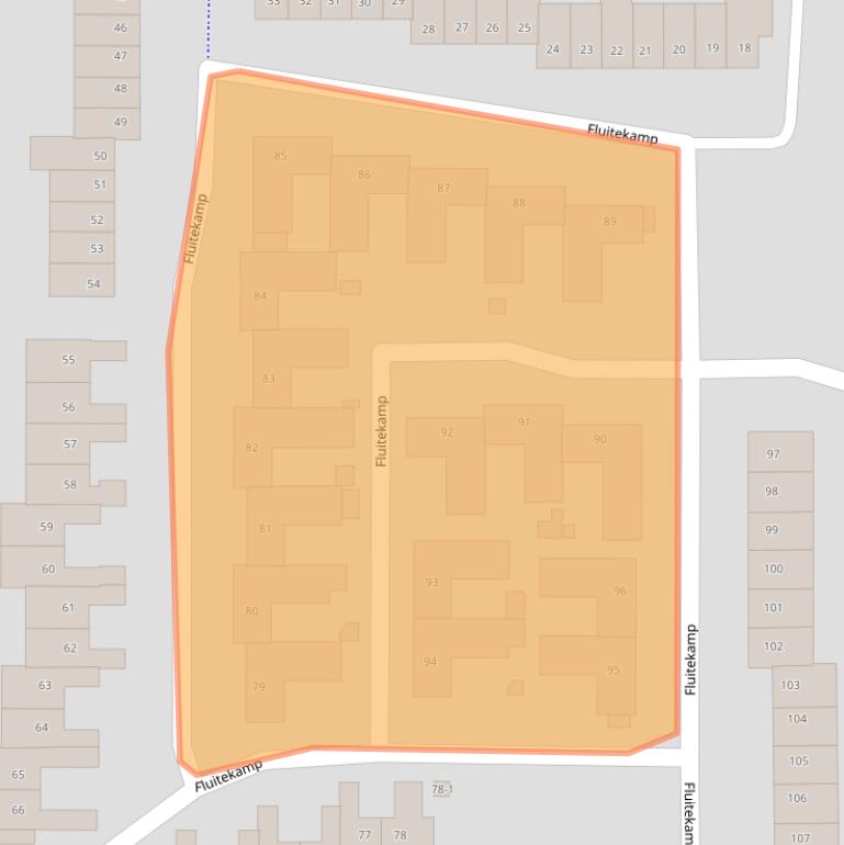 Kaart van postcodegebied 3828WH.