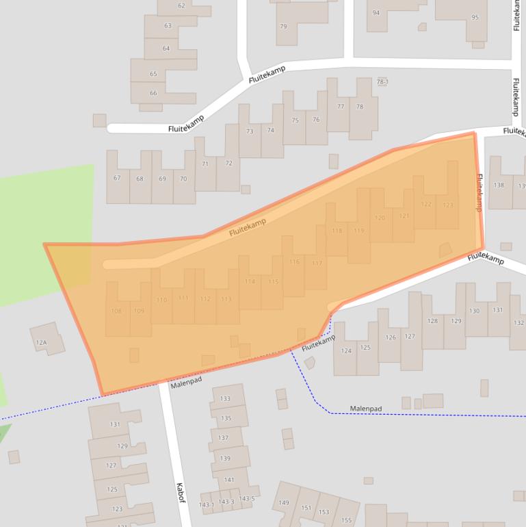 Kaart van postcodegebied 3828WK.