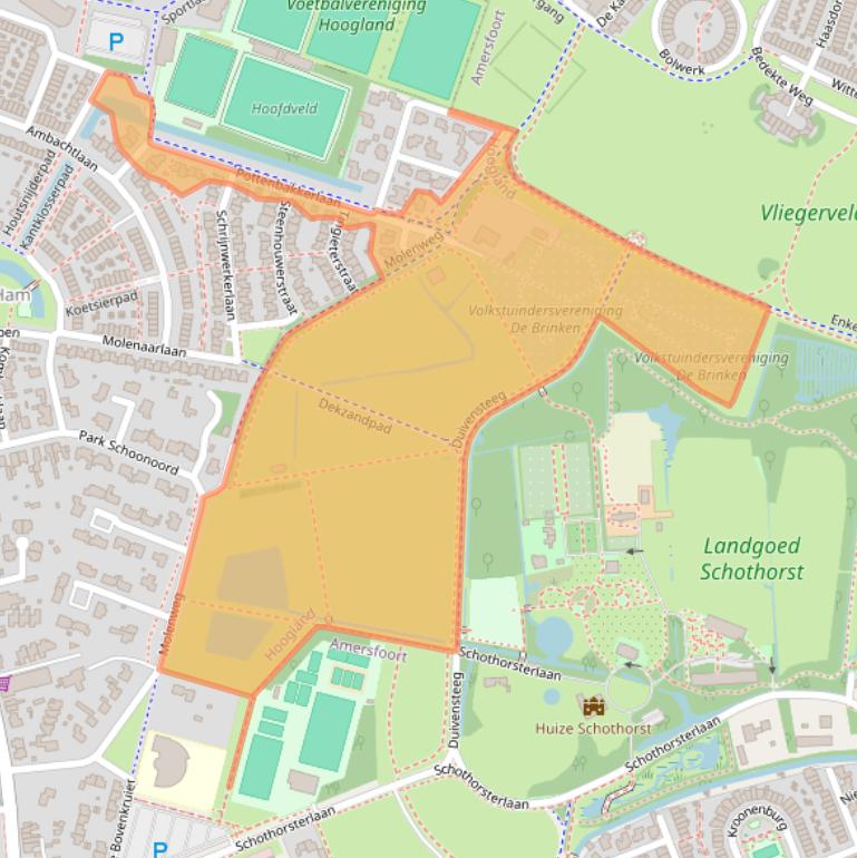 Kaart van postcodegebied 3828XA.