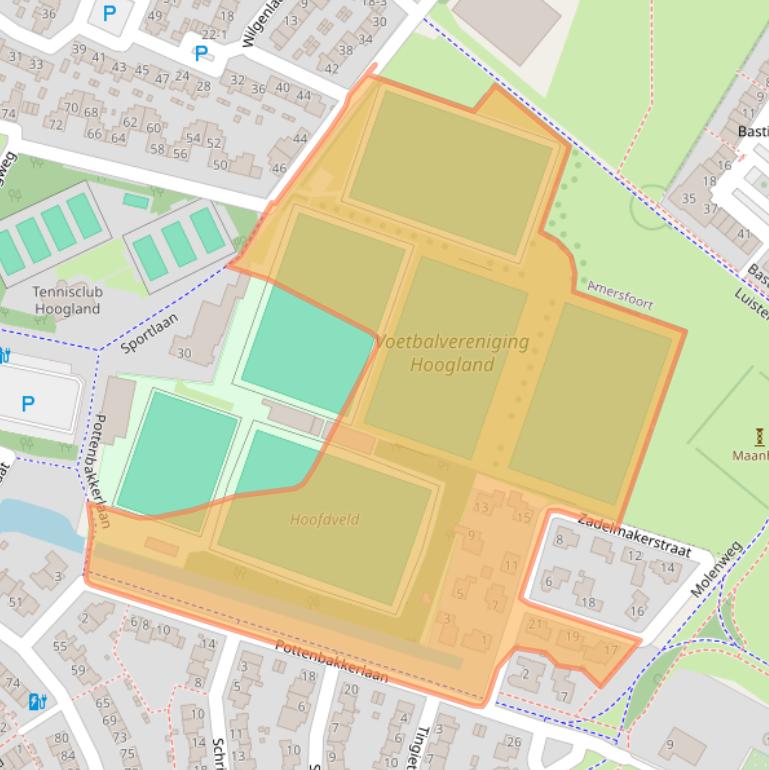 Kaart van postcodegebied 3828XJ.