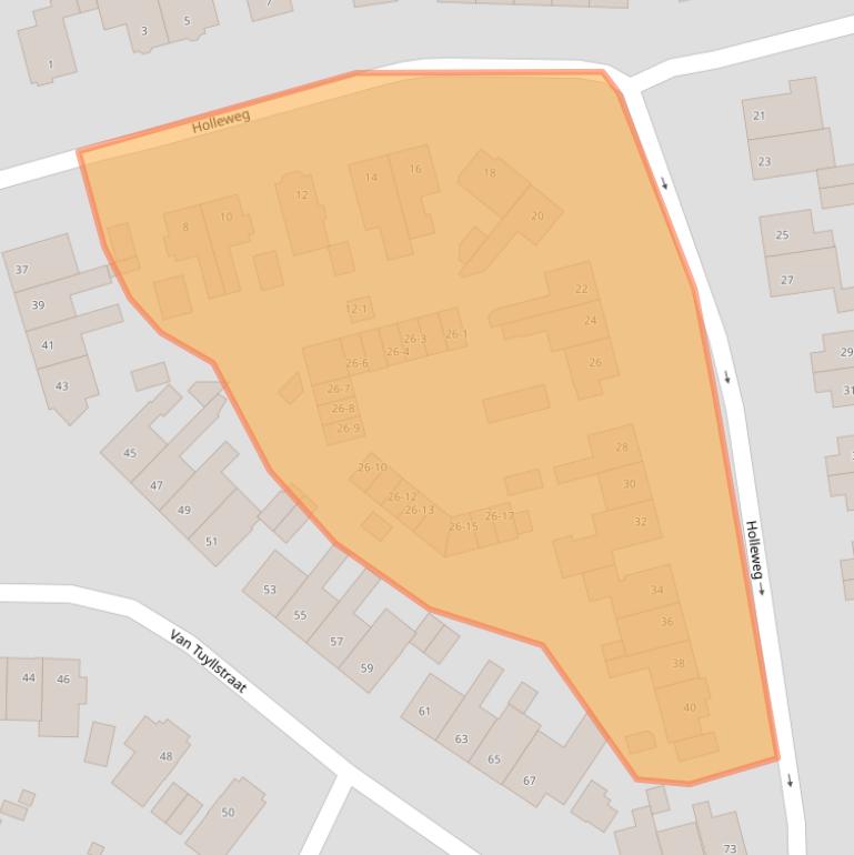 Kaart van postcodegebied 3829AG.