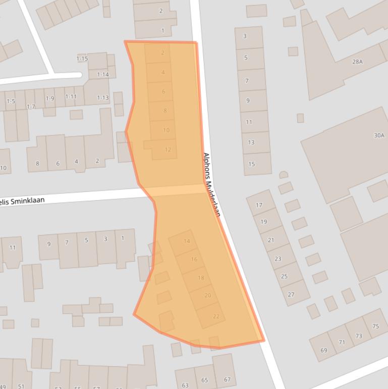 Kaart van postcodegebied 3829AK.