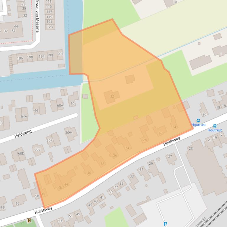 Kaart van postcodegebied 3829BA.