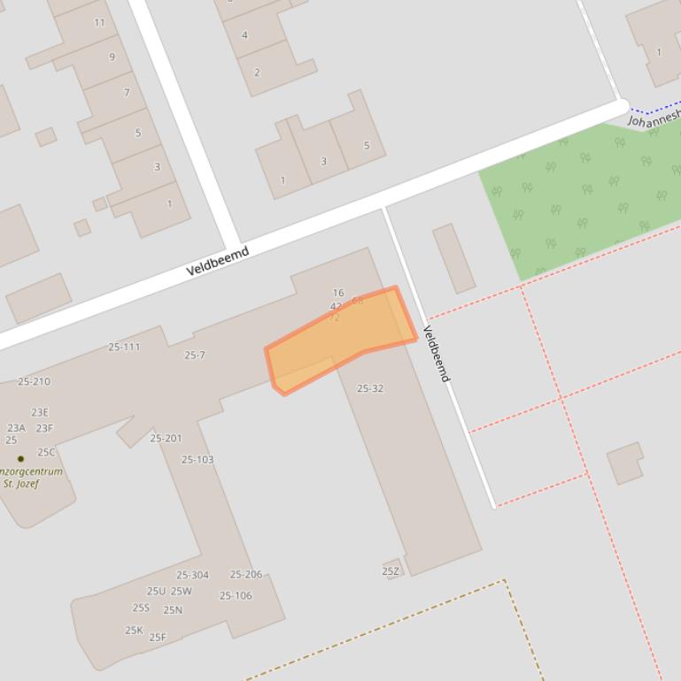 Kaart van postcodegebied 3829BS.