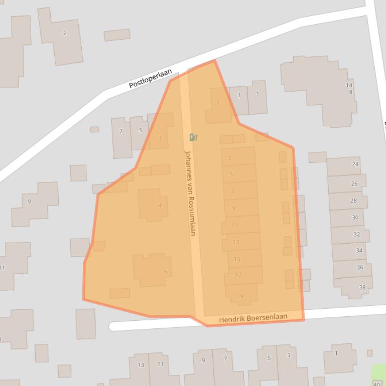 Kaart van postcodegebied 3829CB.