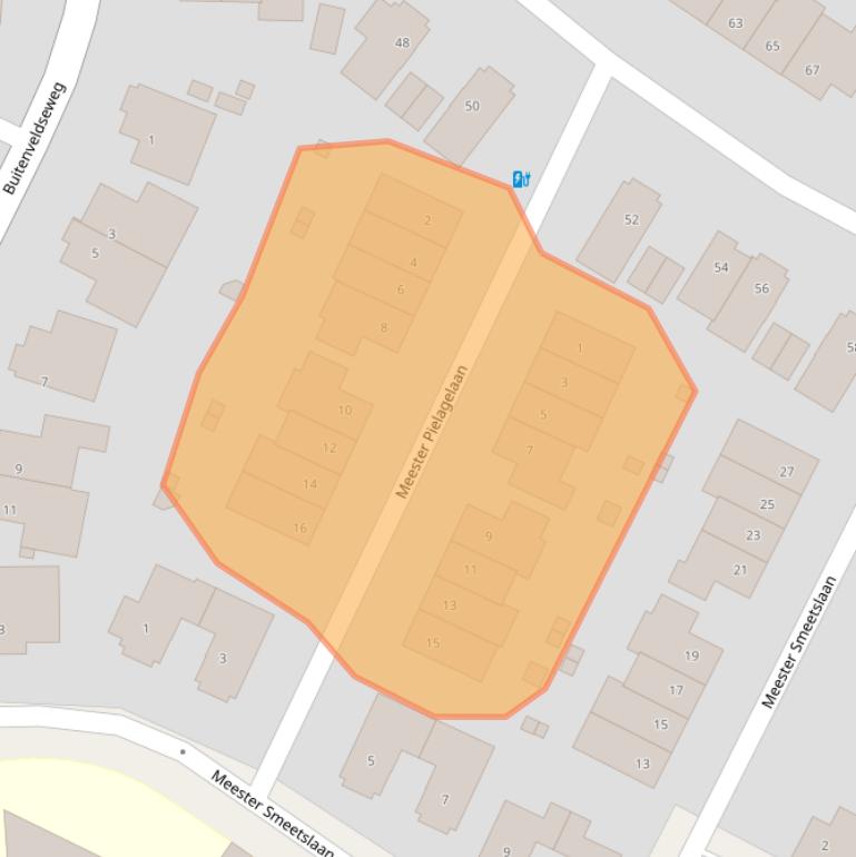 Kaart van postcodegebied 3829CL.