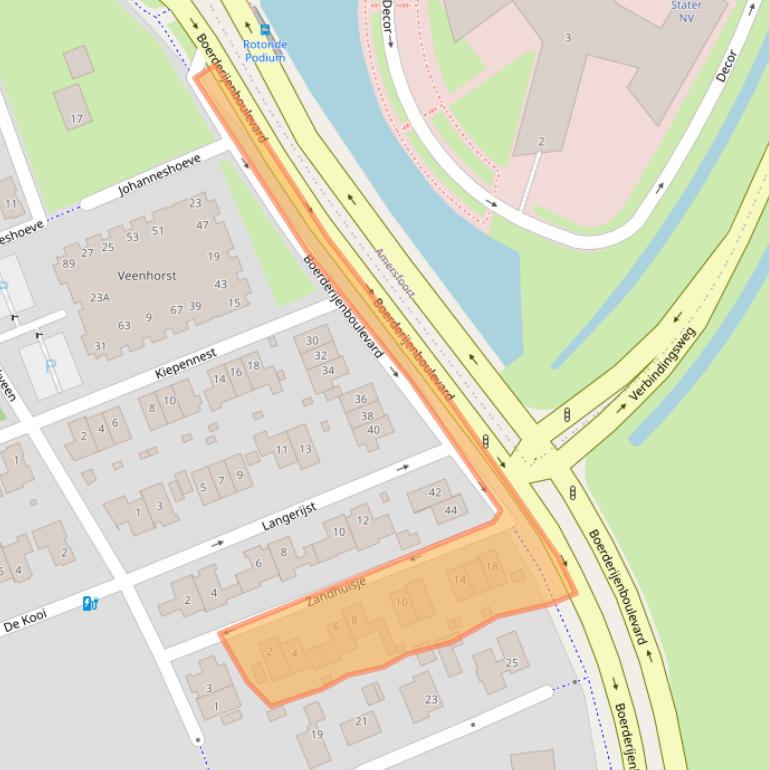 Kaart van postcodegebied 3829DB.