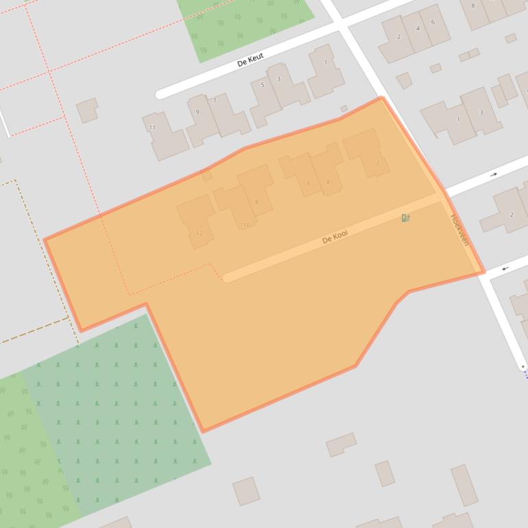 Kaart van postcodegebied 3829DD.