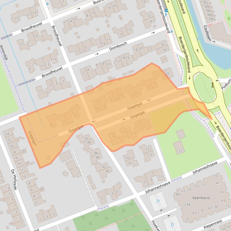 Kaart van postcodegebied 3829DK.