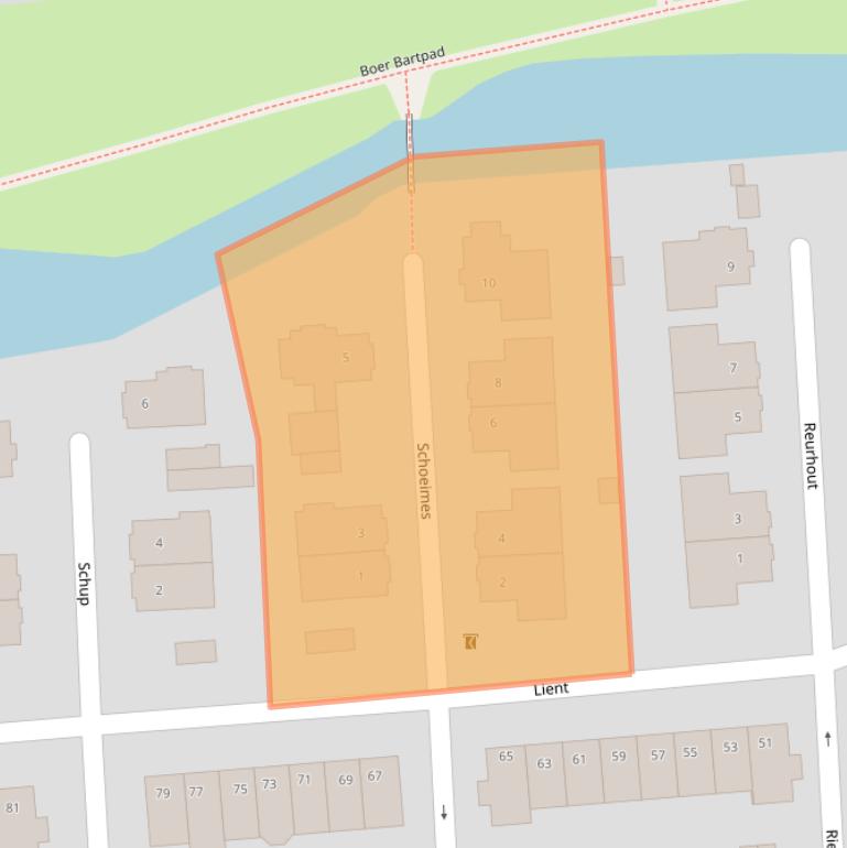 Kaart van postcodegebied 3829ED.