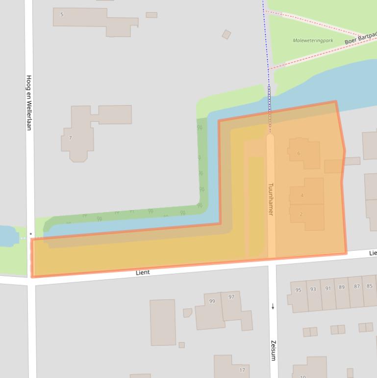 Kaart van postcodegebied 3829EG.