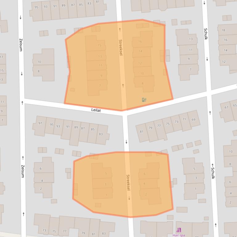 Kaart van postcodegebied 3829ER.
