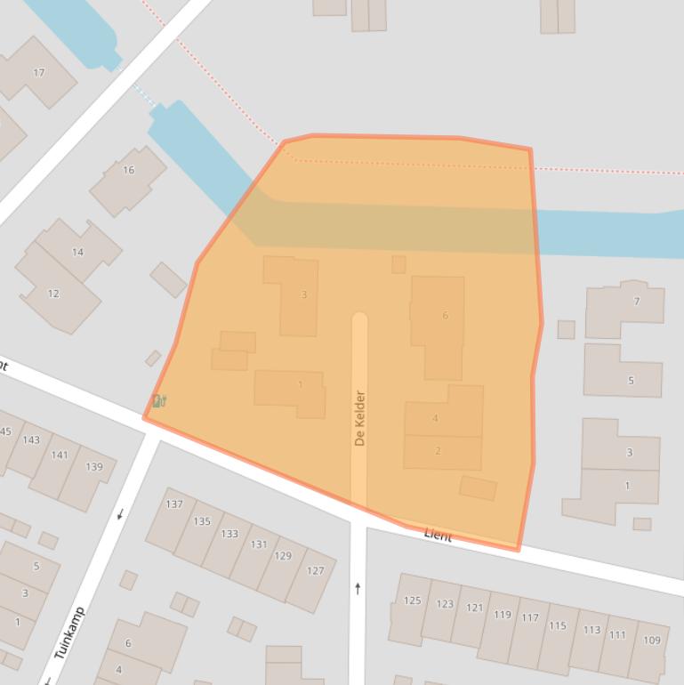 Kaart van postcodegebied 3829GJ.