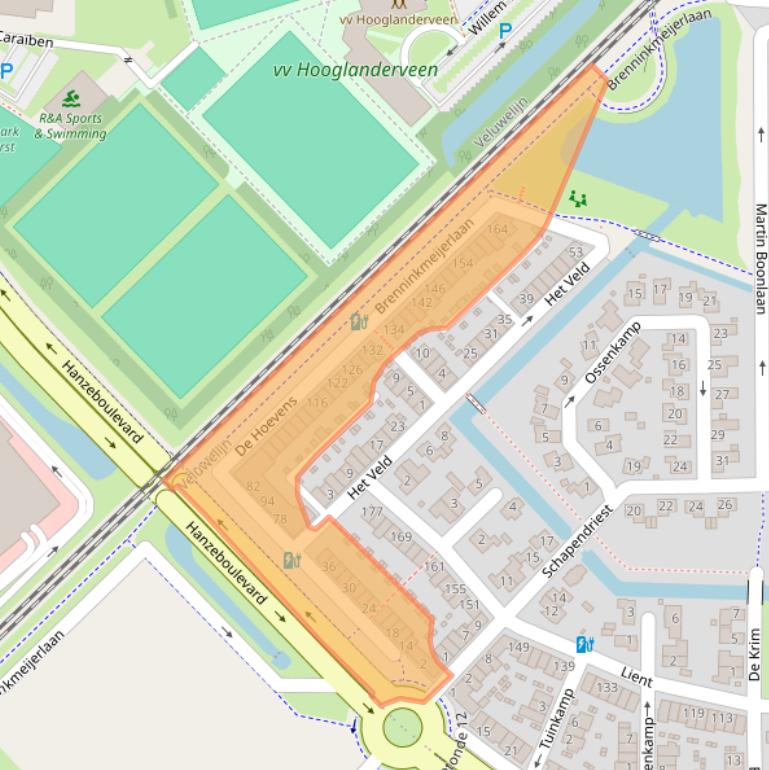 Kaart van postcodegebied 3829GP.