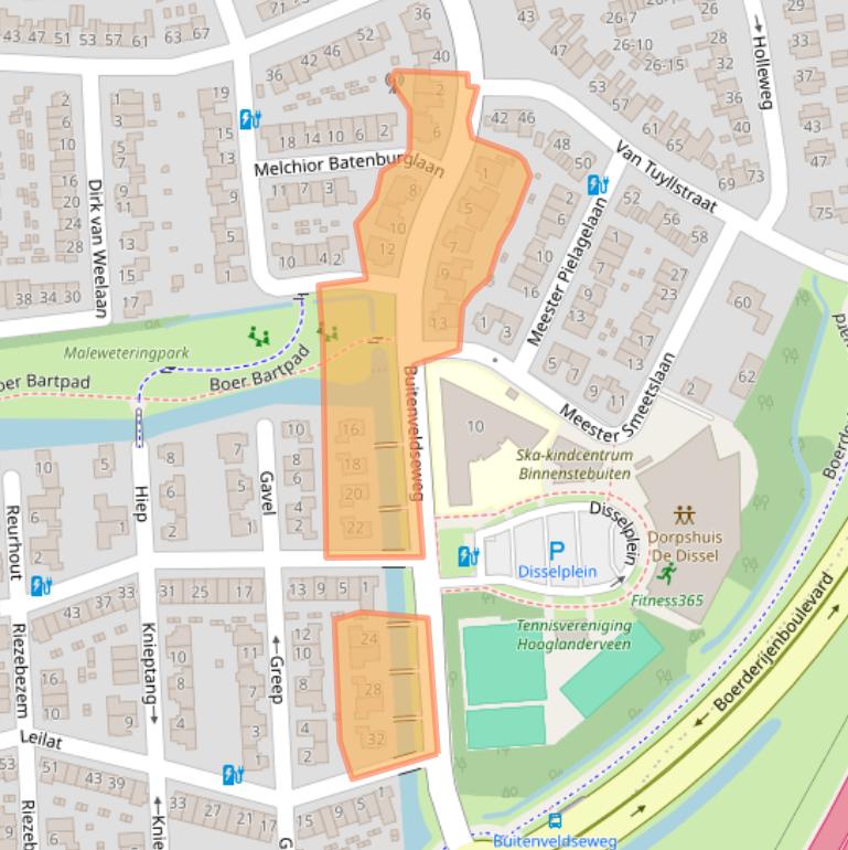 Kaart van postcodegebied 3829MC.