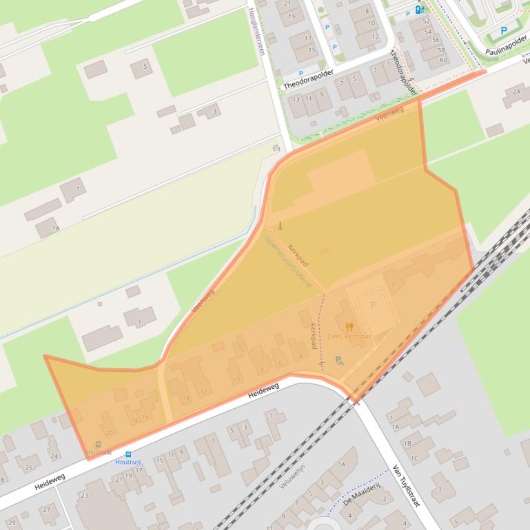 Kaart van postcodegebied 3829MN.