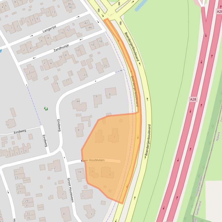 Kaart van postcodegebied 3829MT.