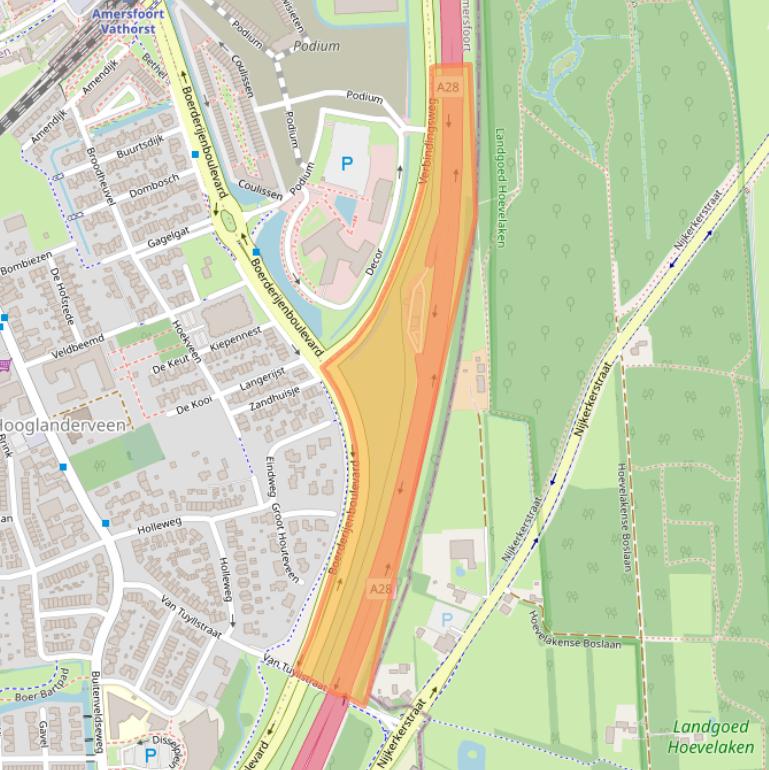 Kaart van postcodegebied 3829MZ.