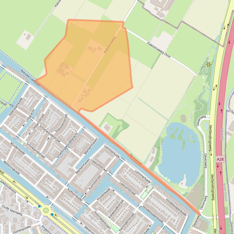 Kaart van postcodegebied 3829NB.